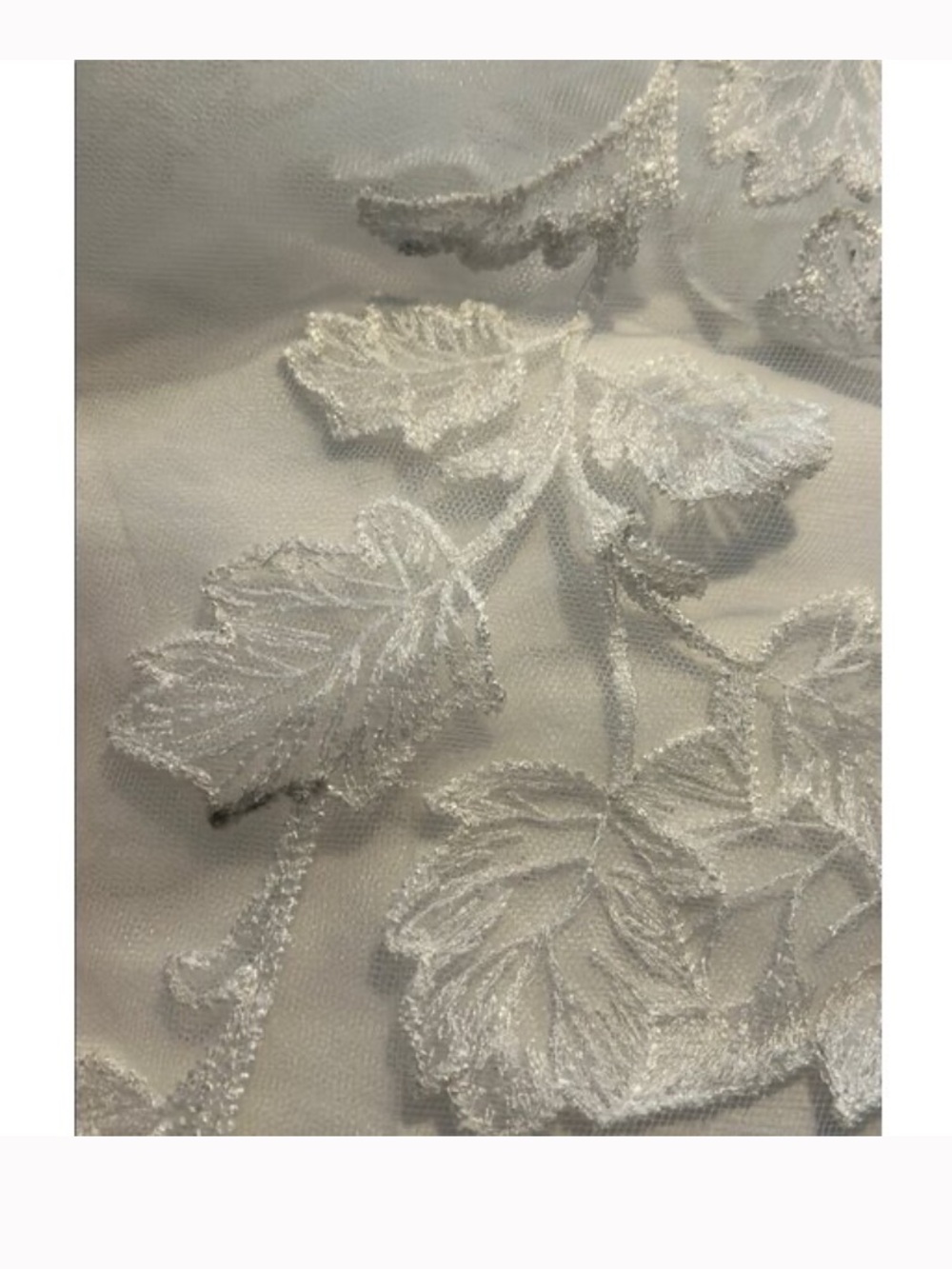 BHLDN Ivory Lace cathedral Bridal Veil - Picture 3 of 5